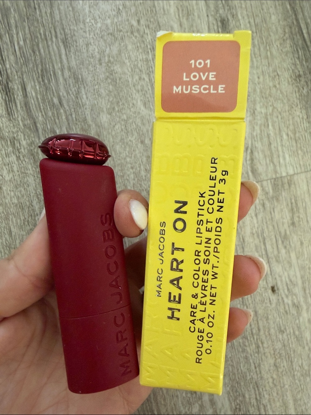 Marc Jacobs Heart On Lipstick —101 Love Muscle $34 retail